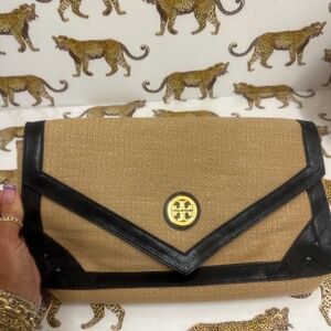 Vintage Authentic Tory Burch oversized clutch